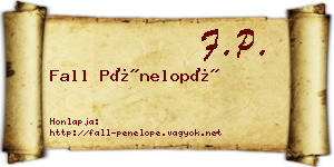 Fall Pénelopé névjegykártya